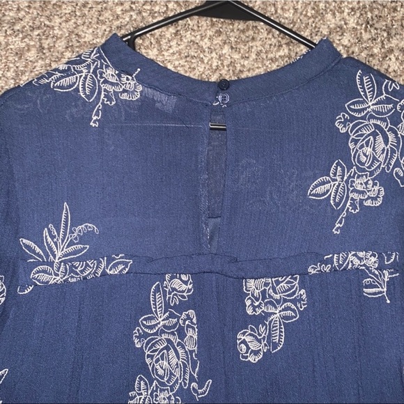 Lulu’s ‘No One Quite Like You’ Dark Blue Embroidered Shift Dress - Picture 6 of 13